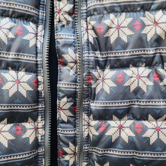 Old Navy Girls M(8) Vest Fair Isle Zip Frost Free Pockets Quilted Fleece-Lined - Picture 11 of 16